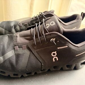 On Men's Black Waterproof Athletic Sneakers